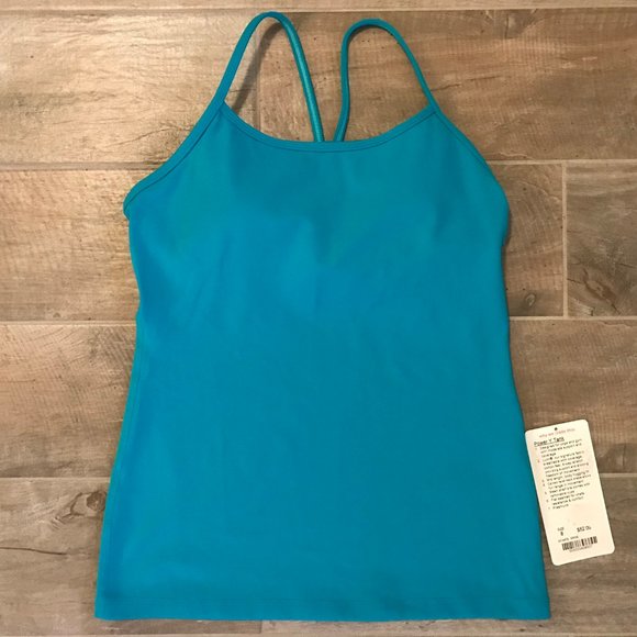 lululemon athletica Tops - Lululemon | Power Y Tank | Teal Surge Sz 8  ( NWT)